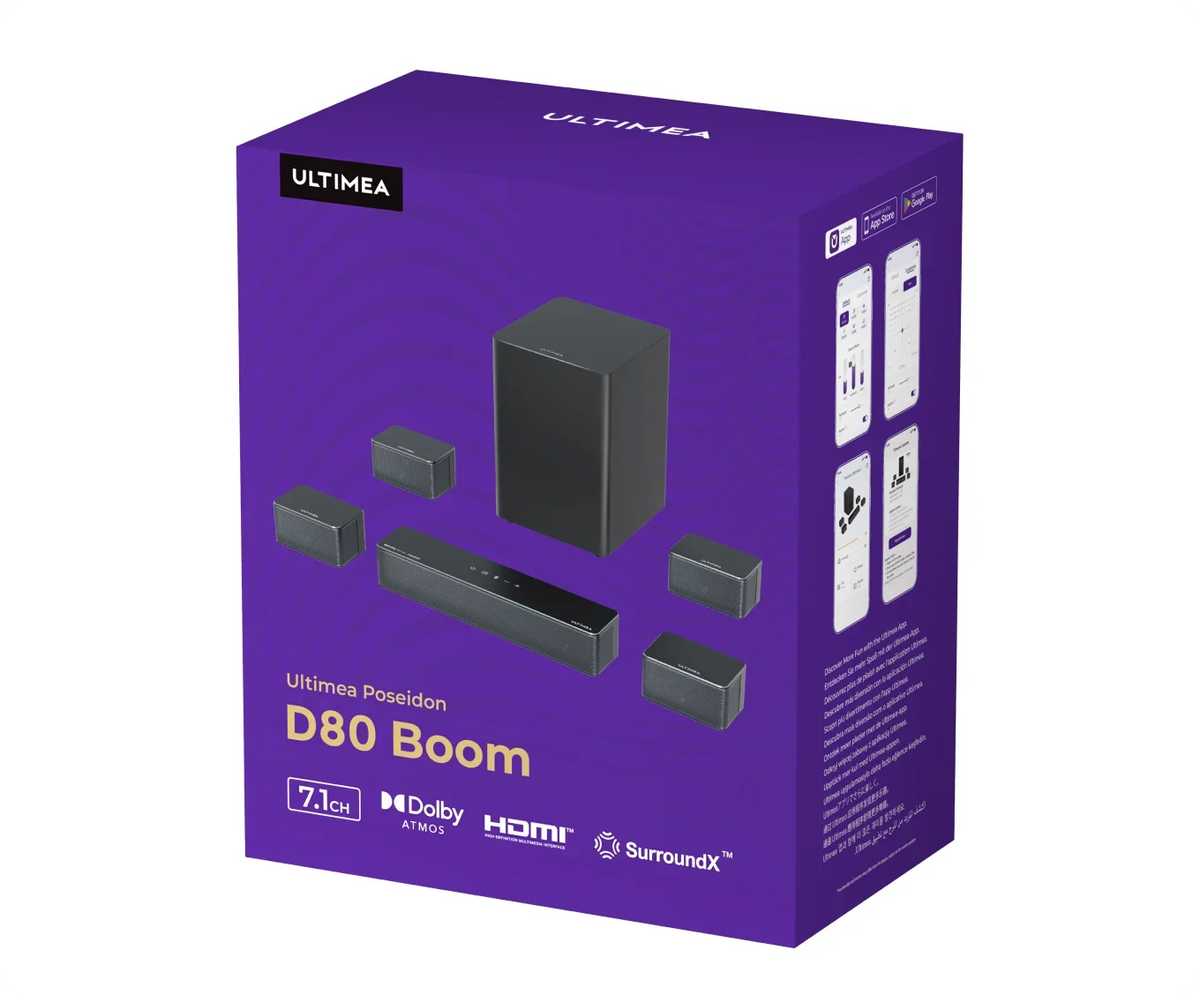 Barra de sonido 7.1 Poseidon D80 Boom