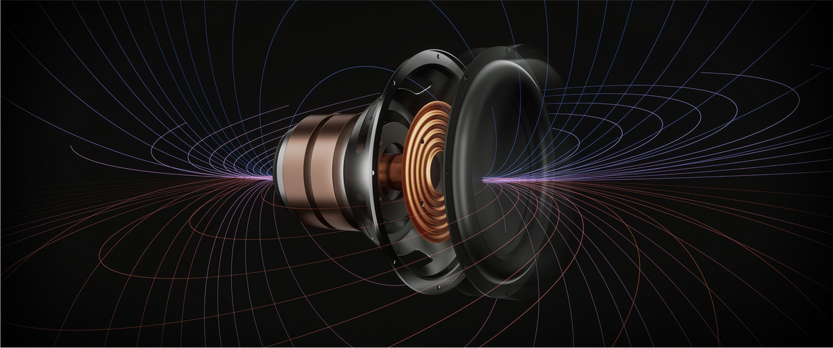 Subwoofer de doble imán con gran excursión ±17 mm