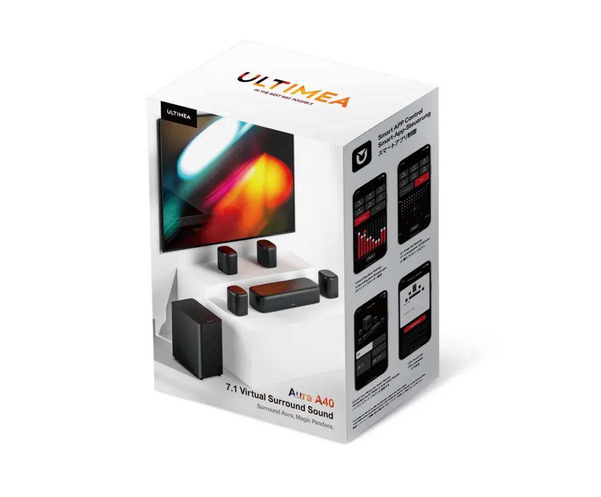 Barra de sonido Aura A40 7.1 con control por aplicación