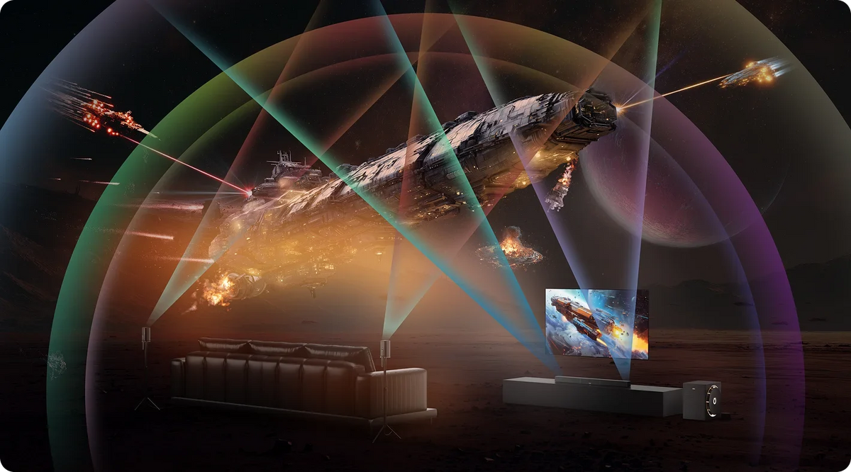 Sonido envolvente Dolby Atmos con 4 canales de altura exclusivos